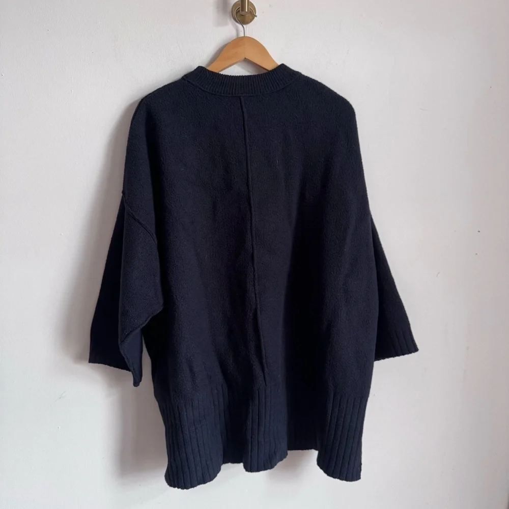 Free People Peaches Tunic Deep Navy L $158